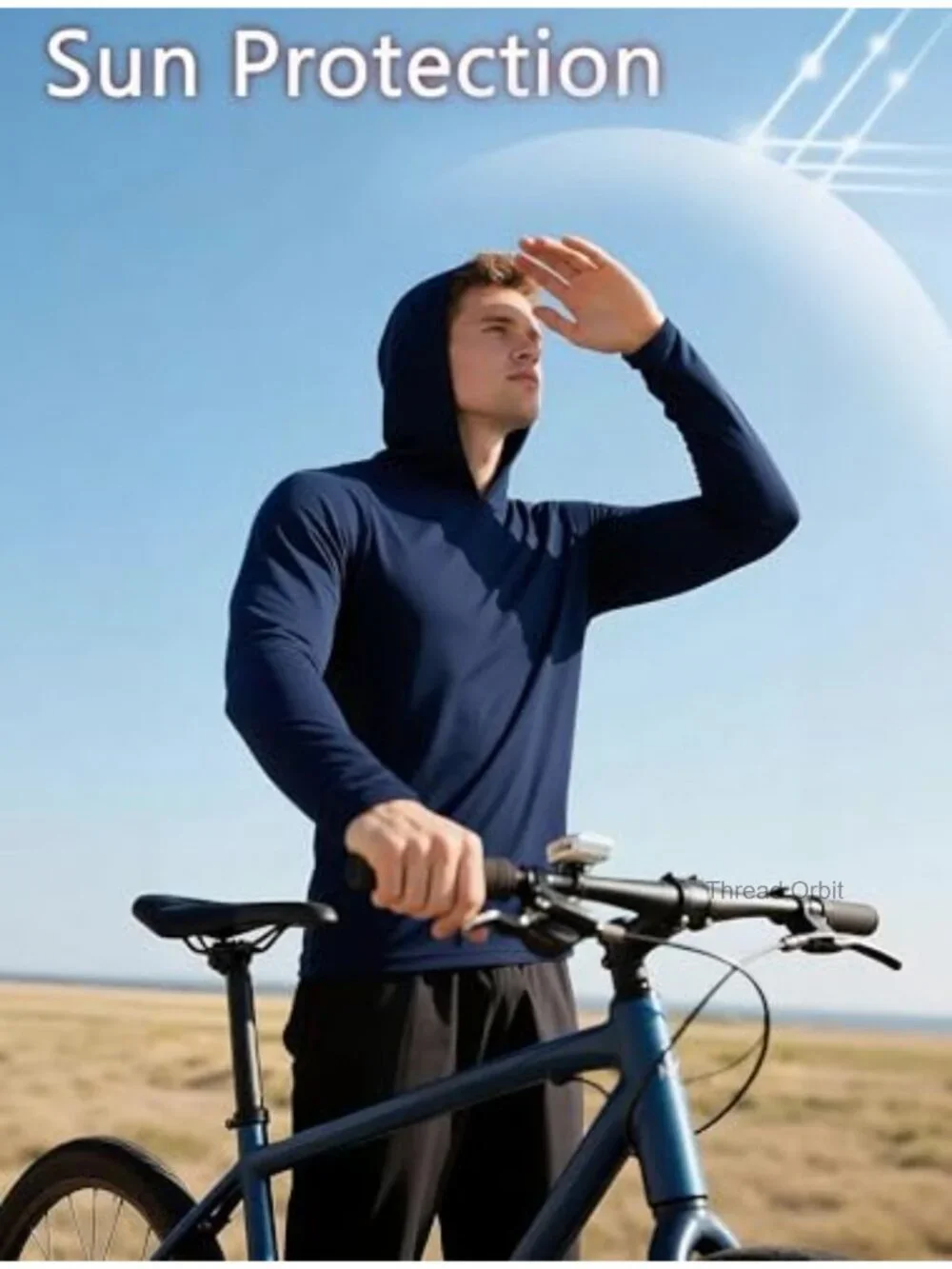 6 Pack Men's UV Sun Protection Hoodie Long Sleeve Rash Guard Quick Dry